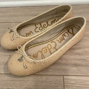 Sam Edelman Beige Natural FALCON Ballet Flats